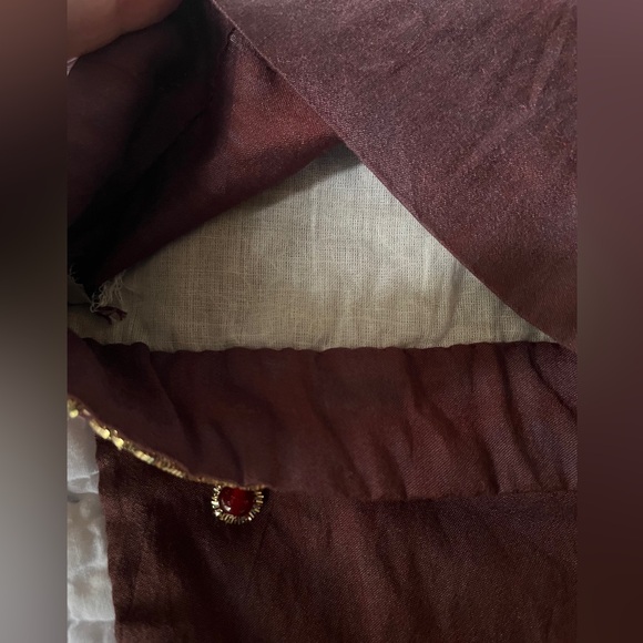 Maroon and Gold Christmas Stocking - Picture 3 of 4